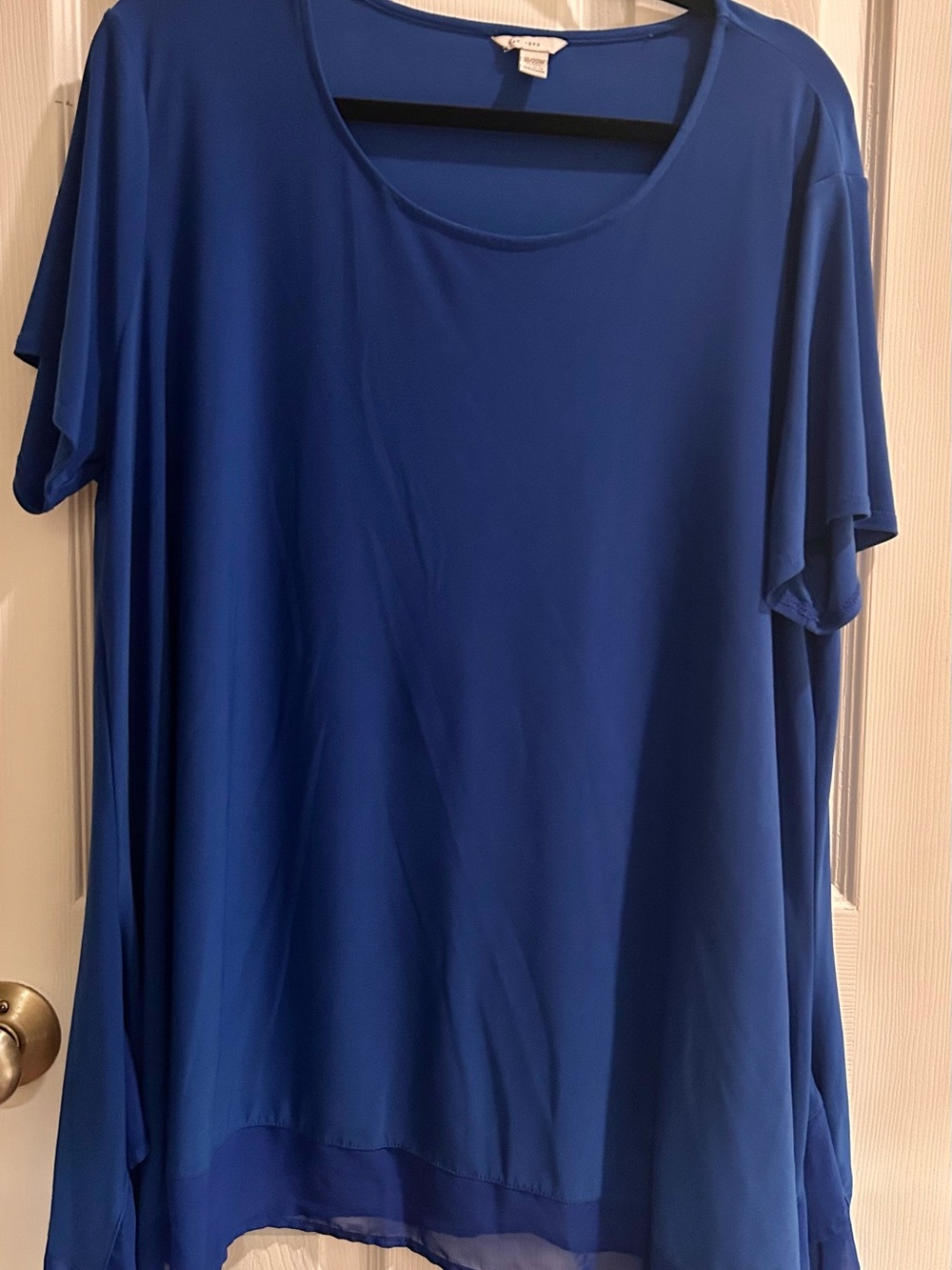 Cato Royal Blue Short Sleeve Scoop Neck Tunic